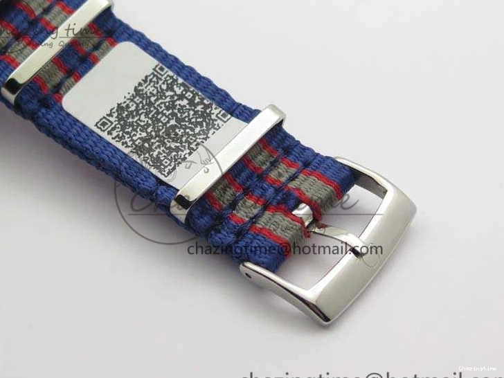 0213 FashionForward Seamaster 300M 007 SS URF 1:1 Best Edition White Dial Ceramic Bezel On Nylon Strap A2507(Free SS Bracelet) 8118